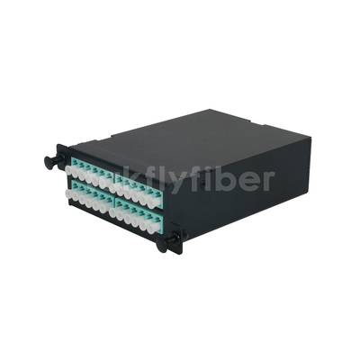 96 скольжение пульта временных соединительных кабелей волокон MPO 1U из FDU шкаф рамки 19 дюймов с подносами соединения