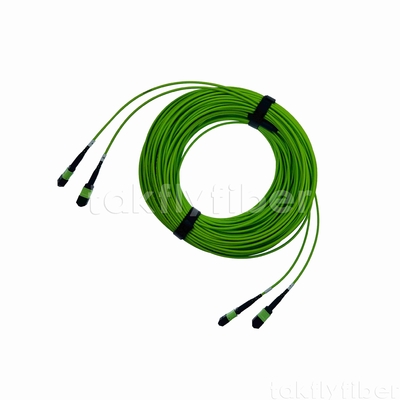 2 X 12f Mpo Mtp Patch Cord 3.0mm Om5 Lime Green для высокоскоростной сети ЦОД