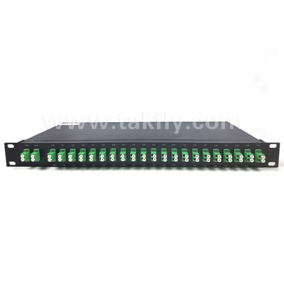 100 ГГц AWG 40CH DWDM MUX DEMUX с высотой волокон -100-0μm и диаметром кабеля 0,9 мм