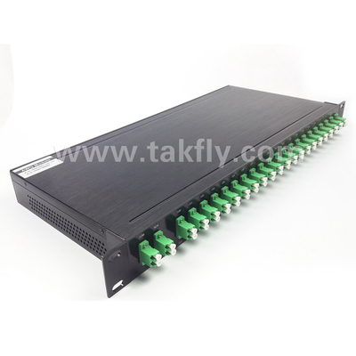 100 ГГц AWG 40CH DWDM MUX DEMUX с высотой волокон -100-0μm и диаметром кабеля 0,9 мм