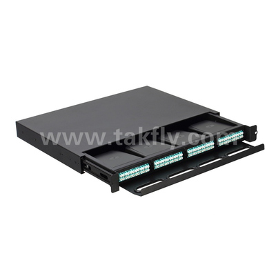 Настраиваемая оптоволоконная MPO кассета MTP Patch Panel Сдвижный тип для центра обработки данных FTTX