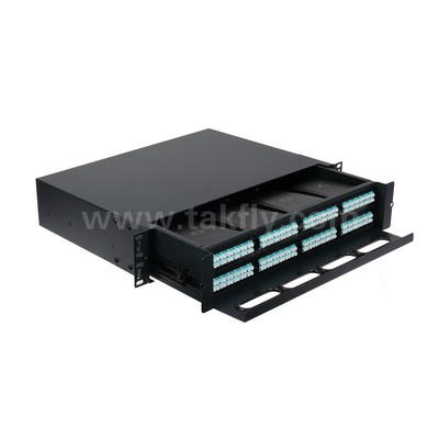 Настраиваемая оптоволоконная MPO кассета MTP Patch Panel Сдвижный тип для центра обработки данных FTTX