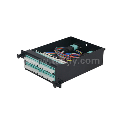 Волоконно-оптическая MPO кассета MTP Patch Panel Алюминиевый сплав Управление скользящим типом для центра обработки данных FTTX