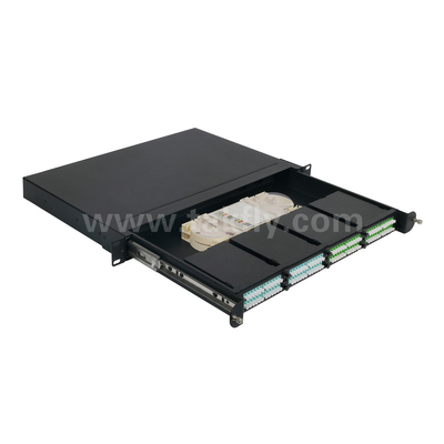 Волоконно-оптическая MPO кассета MTP Patch Panel Алюминиевый сплав Управление скользящим типом для центра обработки данных FTTX
