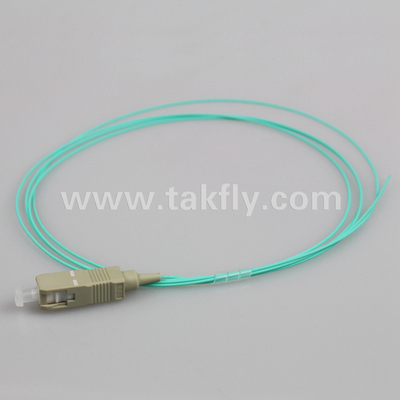 SC UPC 0.9mm SX OM3 Fiber Optic Pigtail 1.5M с высокой потерей возврата UPC SM≥50dB и низкой потерей взаимодействия ≤0.3dB