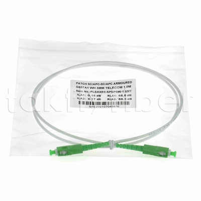 EN50575 CPR Certified SC APC Fiber Optic Patchcord бронированный оптоволоконный пластырь