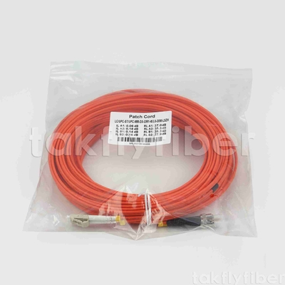 ST к LC OM1 OM2 Fiber Optic Duplex Patch Cord 3.0mm LSZH Оранжевый пиджак для телекоммуникаций