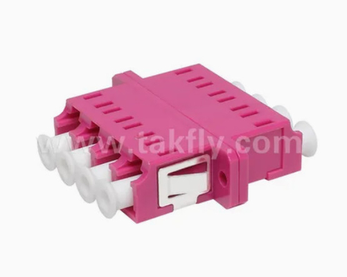LC Quad APC Upc 4 ядра Волоконно-оптический адаптер с фланцем Simplex и Duplex корпус стиль Потери вставки ≤0,2dB