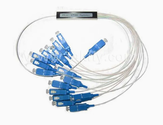 1X16 FTTX Mini Steel Tube Fiber Optic PLC Splitter Кабель диаметром 0,9 мм для приложений FTTX