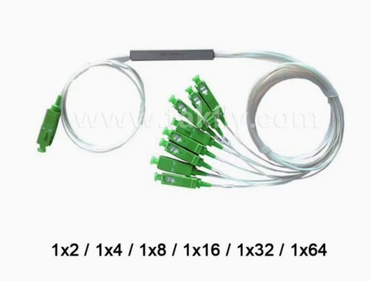 1X16 FTTX Mini Steel Tube Fiber Optic PLC Splitter Кабель диаметром 0,9 мм для приложений FTTX