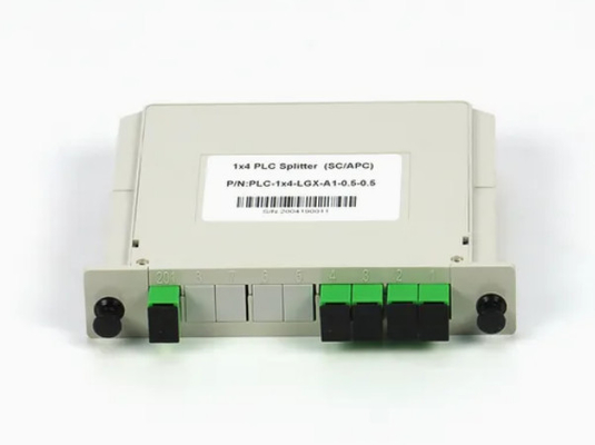 1x4 FTTX Gpon Fiber Casette Type LGX PLC Splitter с соединителем Sc/APC Высокая надежность и стабильность