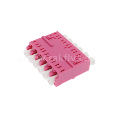 LC/PC 6 способов адаптер MM OM3 Aqua OM4 Фиолетовый Синий без фланца Температурная стабильность -40C ≈ 85C Дополнительная потеря≤0.2dB