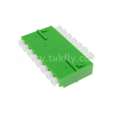 LC/UPC 8 Port Single Mode SM OS2, зеленый, без фланца, оптический адаптер для телекоммуникаций
