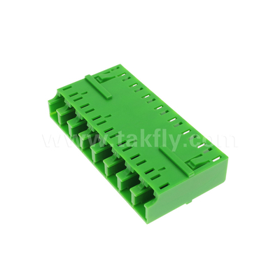 LC/UPC 8 Port Single Mode SM OS2, зеленый, без фланца, оптический адаптер для телекоммуникаций