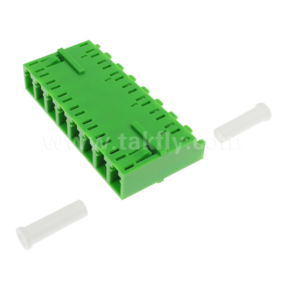 LC/UPC 8 Port Single Mode SM OS2, зеленый, без фланца, оптический адаптер для телекоммуникаций