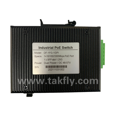 Промышленный гигабитный POE коммутатор с 1 портом SFP и монтажом DIN-Rail