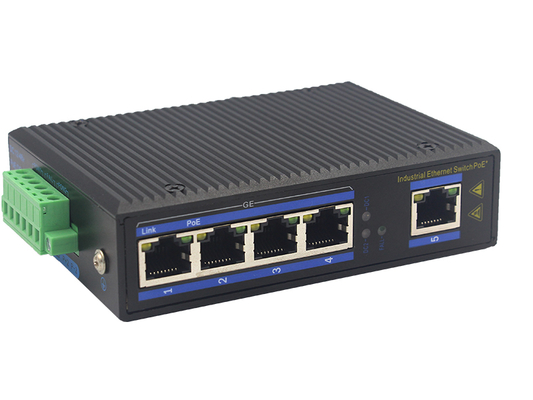 Промышленный POE Ethernet коммутатор 4-портовый Gigabit с SFP слотом