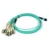 8-24 ядро OM3 MPO Fiber Patch Cord MPO-MPO LSZH/PVC