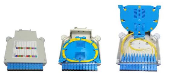 Клеммная коробка для оптоволокна DIN-AL, монтируемая на DIN-рейку