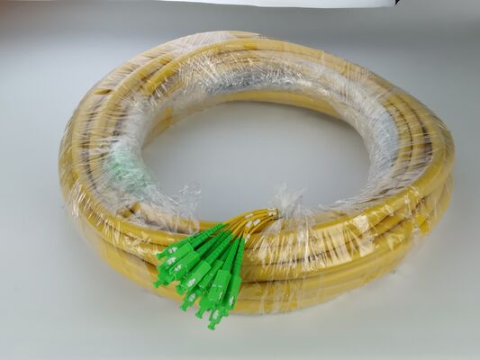 Оптический патч-корд SC-LC 12F с диаметром кабеля 12,5 мм (оптоволоконный субблок 2,0 мм)