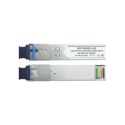 SFP 1.25Gbps 20KM SC двунаправленный оптический приемопередатчик модуль для ЦОД AI FTTX