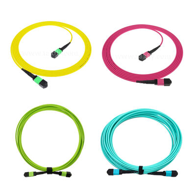 Патч-корд MPO/MTP одномодовый/многомодовый LSZH 8/12/24 волокна оптоволоконный кабель для дата-центров FTTX