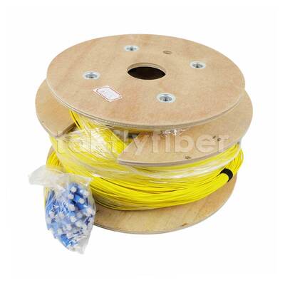 48 ядер G657A OS2 предварительно завершенный кабель Fanout Pigtail с индивидуальной длиной для центра обработки данных FTTH