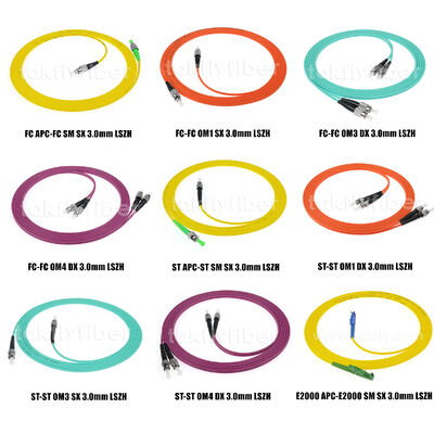 Оптические волокна Patchcord OEM LC/Sc/FC/St Одномодный/Мультимодный Upc/APC Simplex/Duplex Jumper