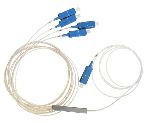 Оптический сплиттер PLC 1*N в стальной гильзе SC APC/UPC 0.9мм для дата-центров, телекоммуникаций, FTTX
