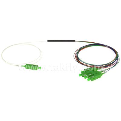 Оптический сплиттер PLC 0.9мм цветные выходы Мини стальная трубка SC APC/UPC для дата-центров телекоммуникаций FTTX
