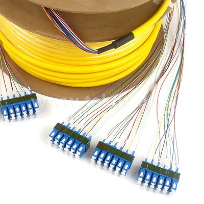 Волоконно-оптические патч-кодулы 36Cores SC-SC предварительно завершенный Breakout Patchcord для телекоммуникационного центра обработки данных