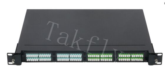 Панель распределения волокон MPO/MTP 1U Rack-Mount, предварительно подключенный кассетный модуль, 4 слота, интерфейс LC/MPO, для управления волоконным оборудованием в центре обработки данных