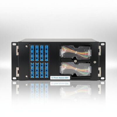 1U Rackmount Front-Access ODF с двумя решетками и 12-48 ядрами