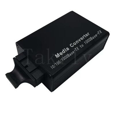 Мини 100M Fast Ethernet Media Converter, 10/100Base-TX к 100Base-FX, алюминиевый корпус, расширение до 100 км