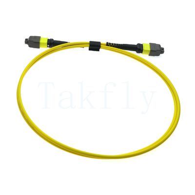 12F MTP(M) – MTP(F) Патч-корд APC, SM G657A1, 1 м, 3,0 мм, LSZH желтый, нечувствительный к изгибу колпачок, низкие потери