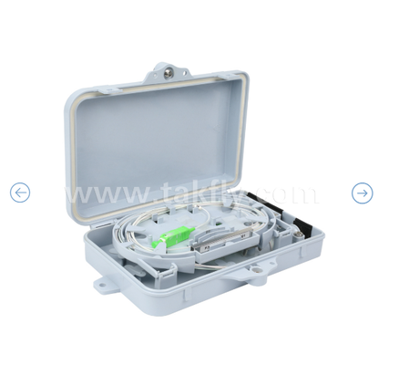Ключевая коробка FTKS-1805-04A, 4 SC/APC SM SX адаптер, установленный Pigtail, FTTH FTTx Splicing Distribution Splitting Storage Cable Management Enclosure