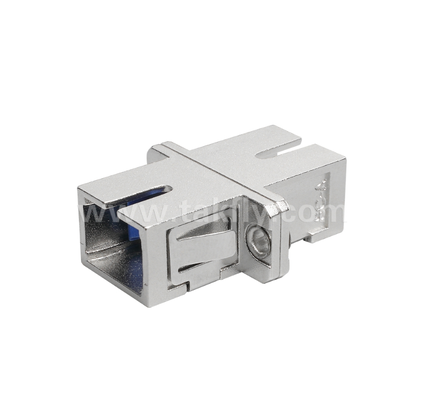 SC Simplex Metal Fiber Adapter   Прочный металлический корпус, низкая потеря вставки, высокая и низкая температура устойчивость, для оптоволоконного кабеля-кабель и кабеля-оборудование соединения