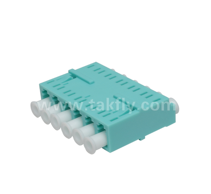 LC 6-Way Adapter 6 в 1 LC Duplex, высокоплотный волокнистый адаптер, низкая потеря вставки, для центра обработки данных и FTTx High-Density Patching