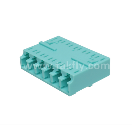 LC 6-Way Adapter 6 в 1 LC Duplex, высокоплотный волокнистый адаптер, низкая потеря вставки, для центра обработки данных и FTTx High-Density Patching