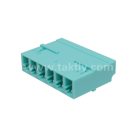 LC 6-Way Adapter 6 в 1 LC Duplex, высокоплотный волокнистый адаптер, низкая потеря вставки, для центра обработки данных и FTTx High-Density Patching
