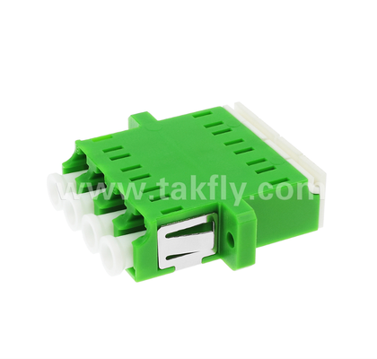 LC Quad Inner Shutter Adapter 4 в 1 LC Duplex APC с встроенной жалюзи, защищает глаза от волоконно-оптического лазера, соответствует требованиям IEC & RoHS, для центра обработки данных и высокомощных волоконных соединений