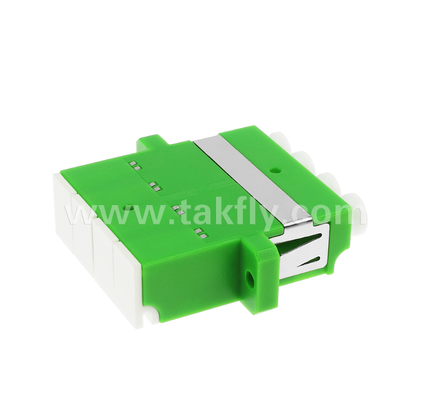 LC Quad Inner Shutter Adapter 4 в 1 LC Duplex APC с встроенной жалюзи, защищает глаза от волоконно-оптического лазера, соответствует требованиям IEC & RoHS, для центра обработки данных и высокомощных волоконных соединений