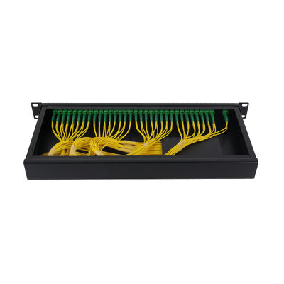 OEM 1U 19Inch 2x64 Rack Mount LC Fiber Optic PLC Splitter для центра обработки данных FTTx