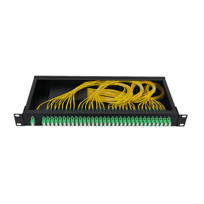 OEM 1U 19Inch 2x64 Rack Mount LC Fiber Optic PLC Splitter для центра обработки данных FTTx