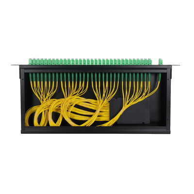 OEM 1U 19Inch 2x64 Rack Mount LC Fiber Optic PLC Splitter для центра обработки данных FTTx