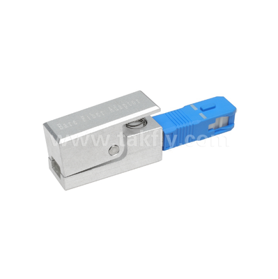Адаптер SC квадратного типа для голого волокна — без эпоксидной смолы, многоразовый, с низкими вносимыми потерями, для тестирования и измерения оптического волокна