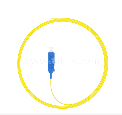 SC Simplex Fiber Optic Pigtail – 0.9/2.0/3.0mm Cable Diameters, Connectorized One End, Bare Fiber on the Other, for Optical Termination, Splicing & Equipment Connection