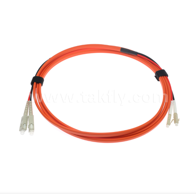 SC-UPC к LC-UPC OM1 Duplex Flat Twin Fiber Patch Cord 2,0 мм Оранжевый мультимодный оптический кабель