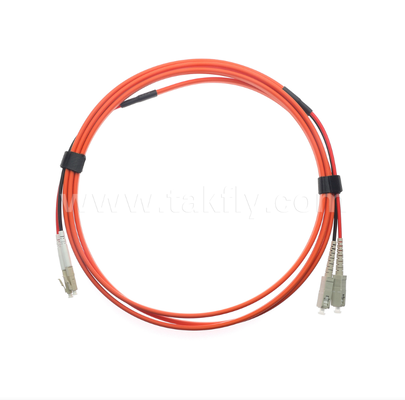SC-UPC к LC-UPC OM1 Duplex Flat Twin Fiber Patch Cord 2,0 мм Оранжевый мультимодный оптический кабель