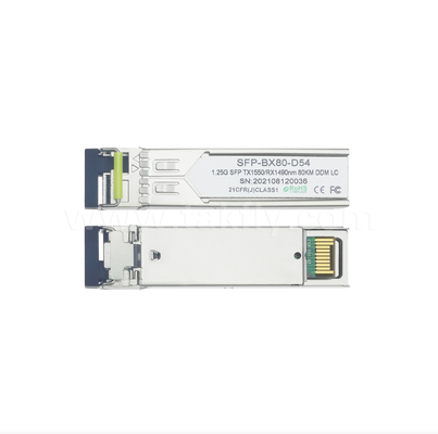 80 км SFP BiDi трансивер – 1.25G/1.063G двухскоростной, 1490 нм DFB, PIN, LC Simplex, доступен в промышленном температурном диапазоне